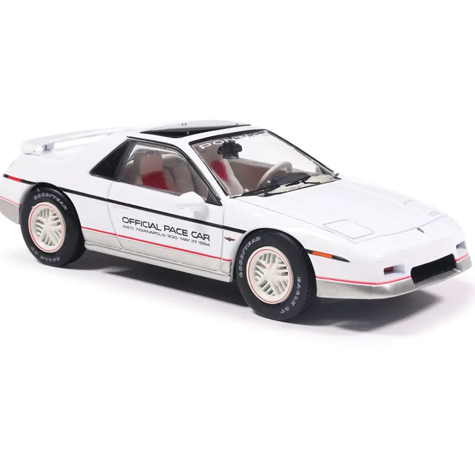 1984 Pontiac Fiero Indianapolis 500 Pace Car - White 1:43 Scale Diecast Model Car by IXO Models
