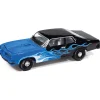 1974 Pontiac GTO - Black/Shades of Blue 1:64 Scale Diecast Model Car by Johnny Lightning