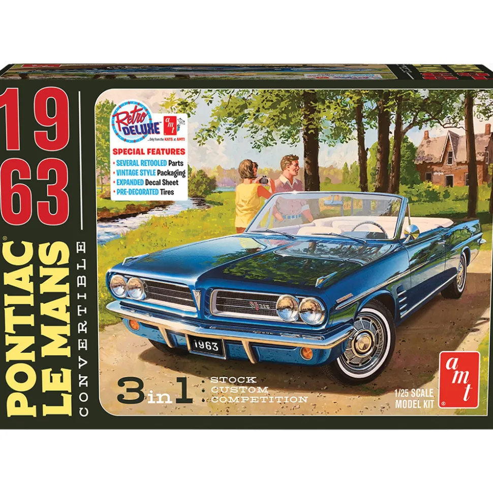 1963 Pontiac Tempest Convertible 1:25 Scale Plastic Model Kit by AMT