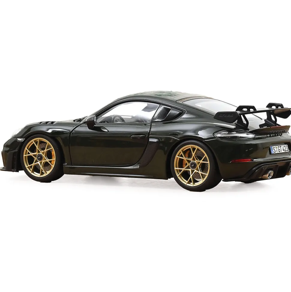 2023 Porsche Cayman GT4 RS w/Weissach Pack - Green 1:18 Scale Diecast Model Car by Norev