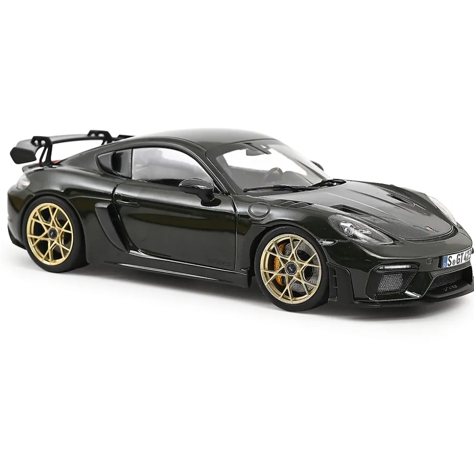 2023 Porsche Cayman GT4 RS w/Weissach Pack - Green 1:18 Scale Diecast Model Car by Norev