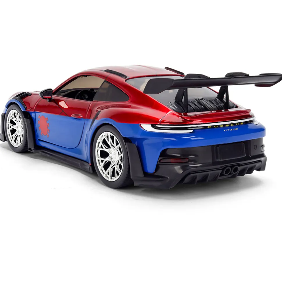 Porsche 911 GT3 RS w/SPIDER-MAN Figure 1:24 Scale Diecast Model Car by Jada Toys