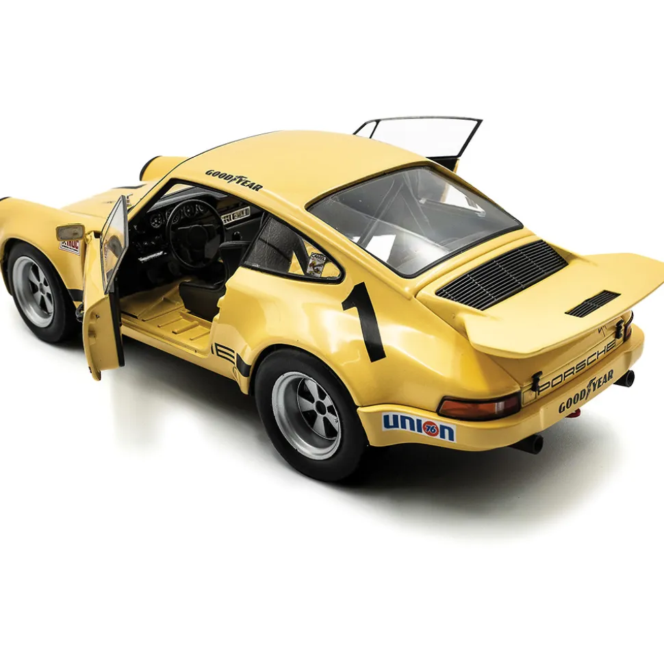 1974 Porsche 911 IROC #1 Fittipaldi - Yellow 1:18 Scale Diecast Model Car by Solido