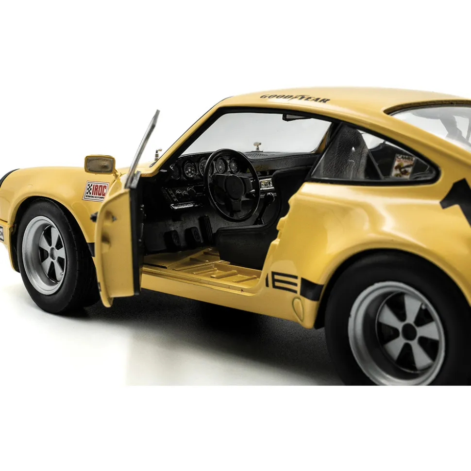 1974 Porsche 911 IROC #1 Fittipaldi - Yellow 1:18 Scale Diecast Model Car by Solido
