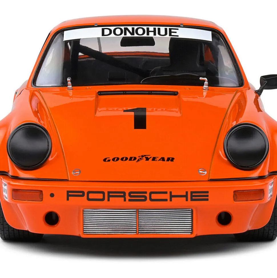 1974 Porsche 911 IROC Orange #1 Donohue IROC Daytona 1:18 Scale Diecast Model Car by Solido