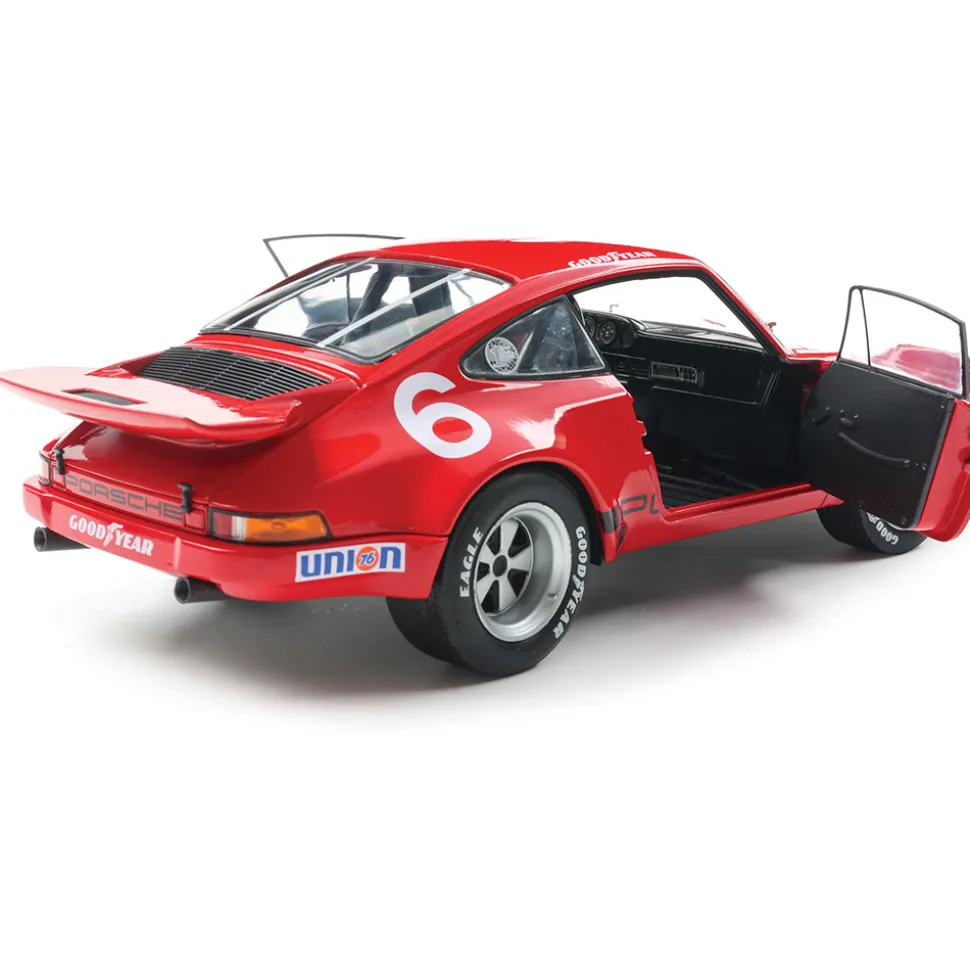 1974 Porsche 911 IROC Red #6 - Foyt IROC Daytona 1:18 Scale Diecast Model Car by Solido