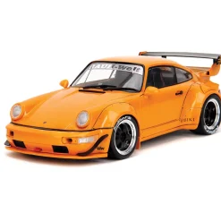 2016 Porsche RWB Hibiki Bodykit - Orange 1:18 Scale Diecast Model Car by Pink Slips