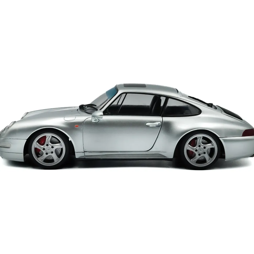 1996 Porsche 911 (993) 4S - Polar Silver 1:18 Scale Diecast Model Car by Solido