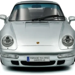 1996 Porsche 911 (993) 4S - Polar Silver 1:18 Scale Diecast Model Car by Solido