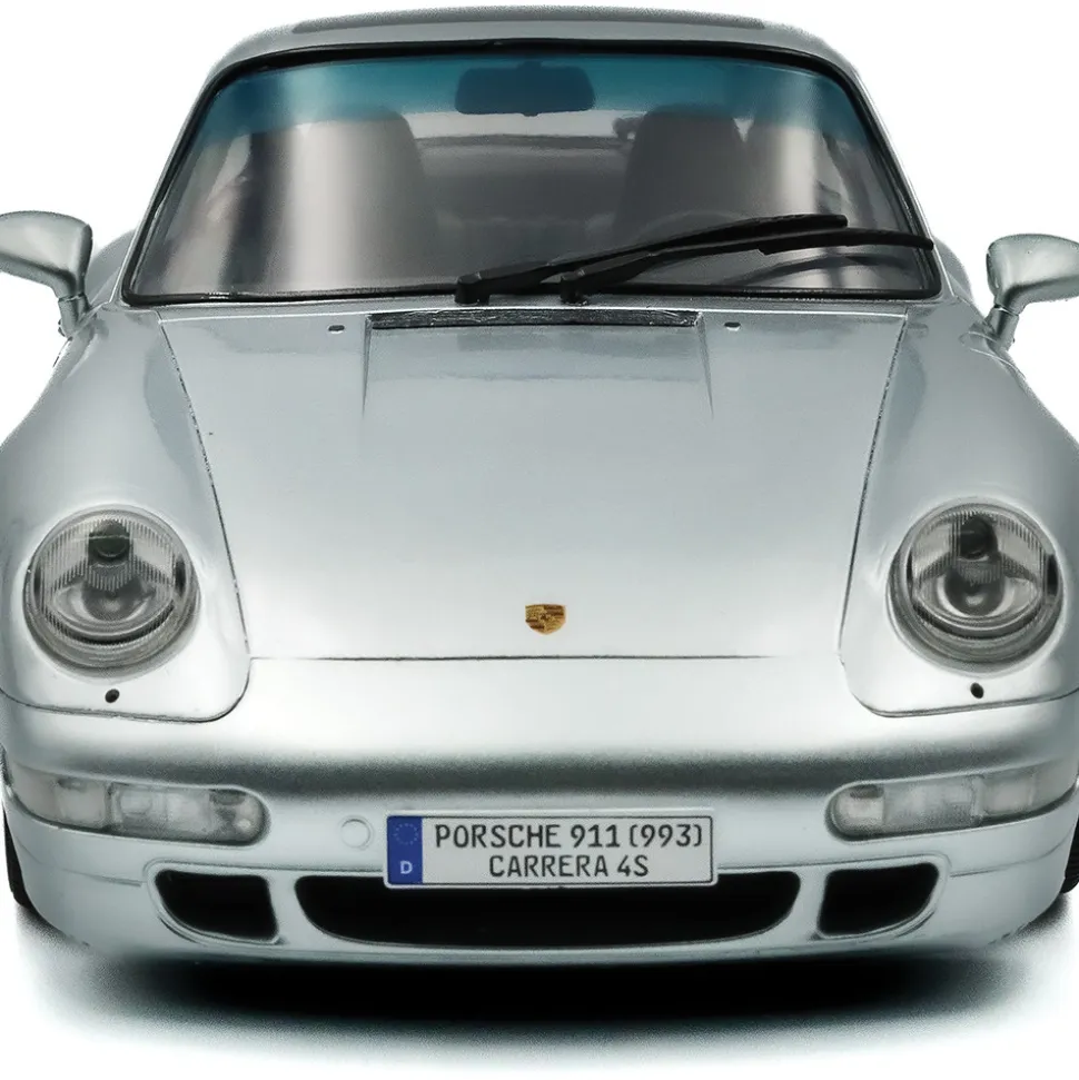 1996 Porsche 911 (993) 4S - Polar Silver 1:18 Scale Diecast Model Car by Solido