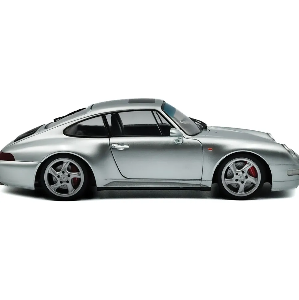 1996 Porsche 911 (993) 4S - Polar Silver 1:18 Scale Diecast Model Car by Solido