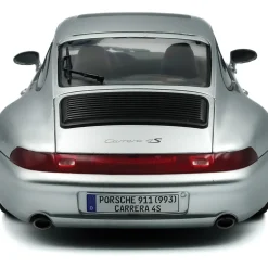 1996 Porsche 911 (993) 4S - Polar Silver 1:18 Scale Diecast Model Car by Solido