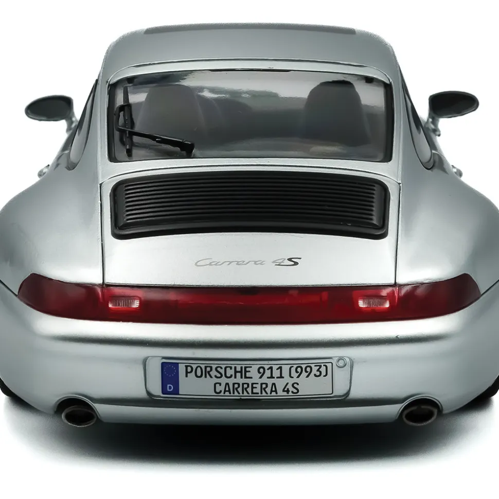 1996 Porsche 911 (993) 4S - Polar Silver 1:18 Scale Diecast Model Car by Solido