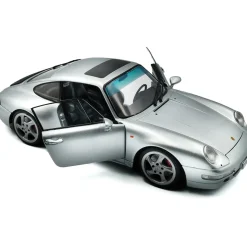 1996 Porsche 911 (993) 4S - Polar Silver 1:18 Scale Diecast Model Car by Solido