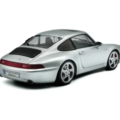 1996 Porsche 911 (993) 4S - Polar Silver 1:18 Scale Diecast Model Car by Solido