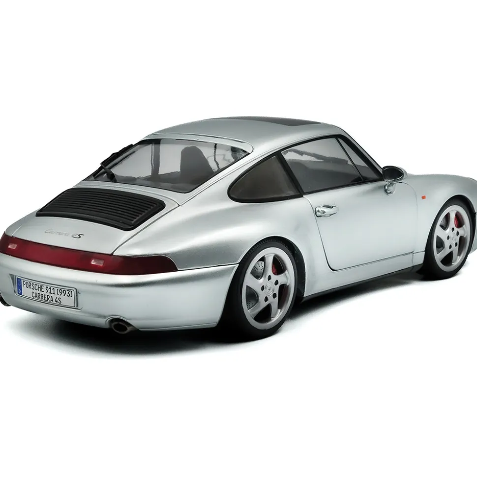 1996 Porsche 911 (993) 4S - Polar Silver 1:18 Scale Diecast Model Car by Solido