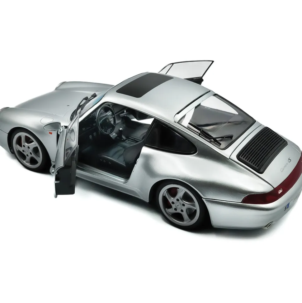 1996 Porsche 911 (993) 4S - Polar Silver 1:18 Scale Diecast Model Car by Solido