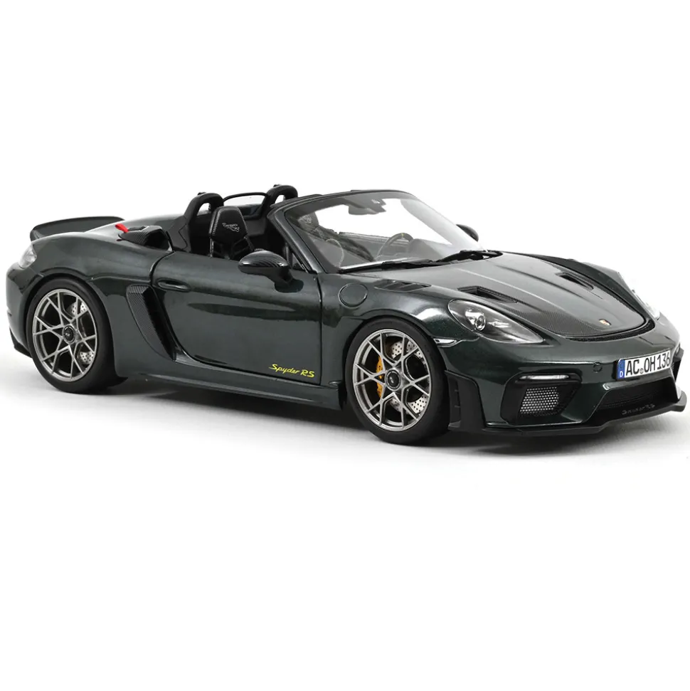 2023 Porsche 718 Spyder RS w/ Weissach Pack - Forest Green 1:18 Scale Diecast Model Car by Norev