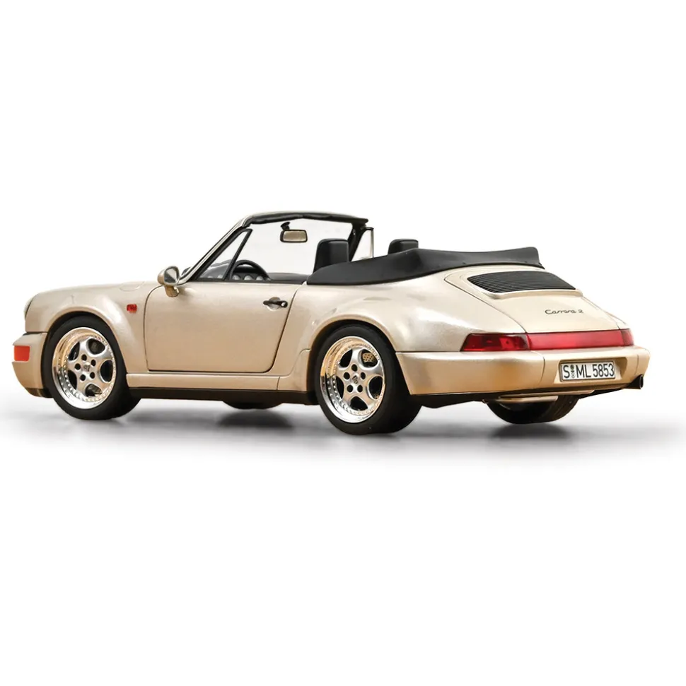 1992 Porsche 911 Turbo Look Cabriolet -Zermatt silver 1:18 Scale Diecast Model Car by Norev