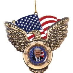 President Trump American Eagle Ornament D4802 Metal by Kurt S. Adler