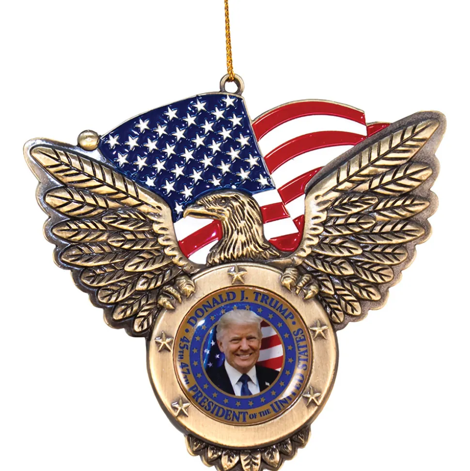 President Trump American Eagle Ornament D4802 Metal by Kurt S. Adler