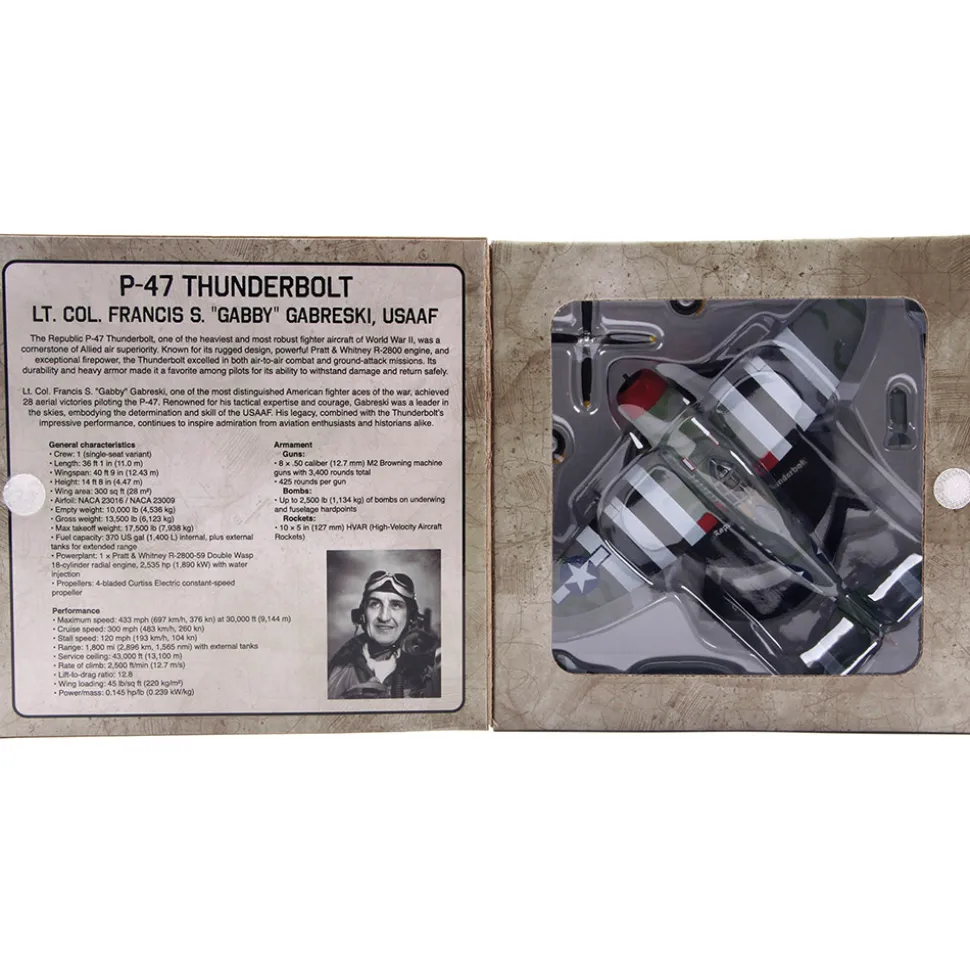 P-47 Thunderbolt 1/72 Die Cast Model Militaria Diecast (27298-42) 1:72 scale Metal by Militaria Diecast