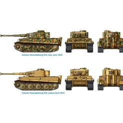 Pz.Kpfw.VI Tiger I Ausf. E 1/72 Kit 1:72 Scale Plastic Model Kit by Italeri