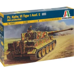 Pz.Kpfw. VI Tiger I Ausf. E 1/35 Kit 1:35 Scale Plastic Model Kit by Italeri