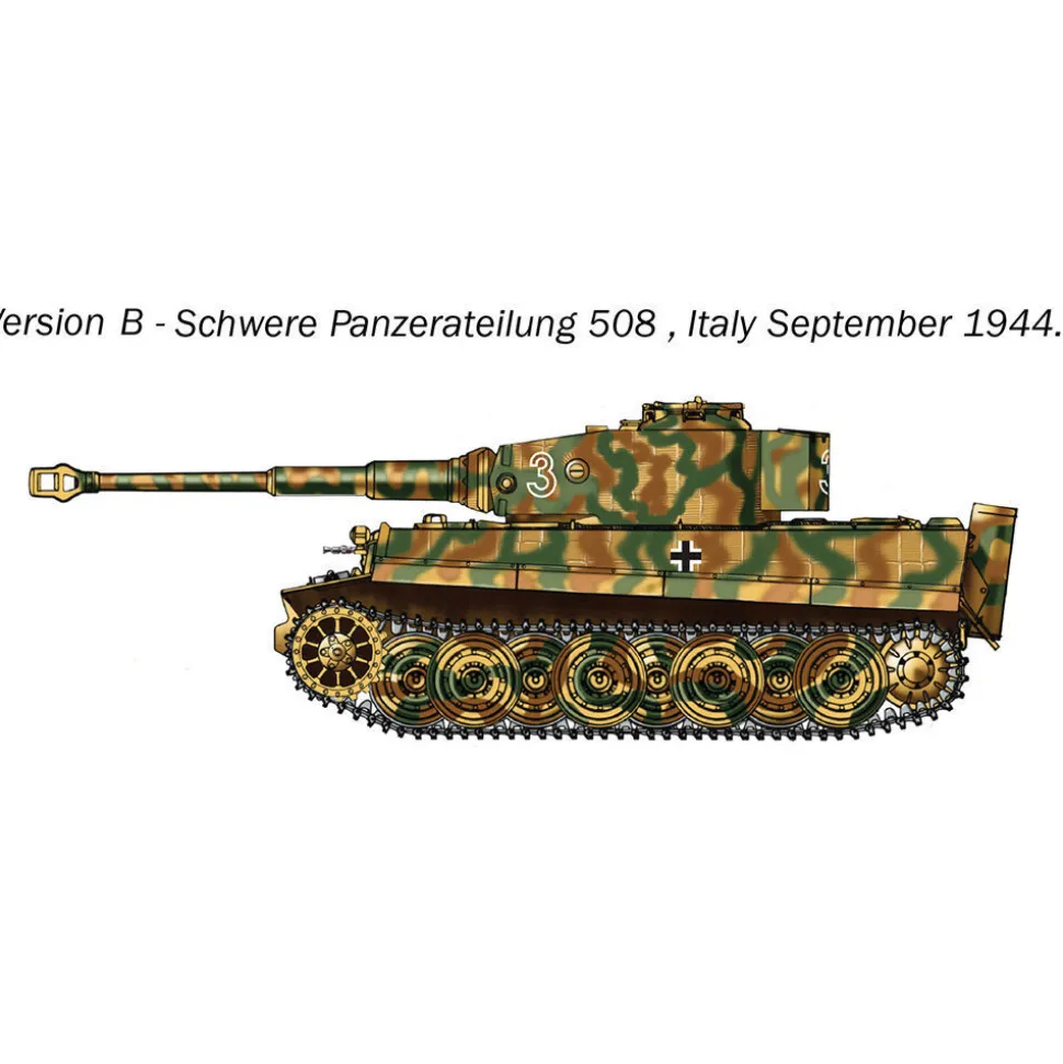 PZ.KPFW. VI TIGER I 1/56 Kit Italeri (25755) 1:56 Scale Plastic by Italeri