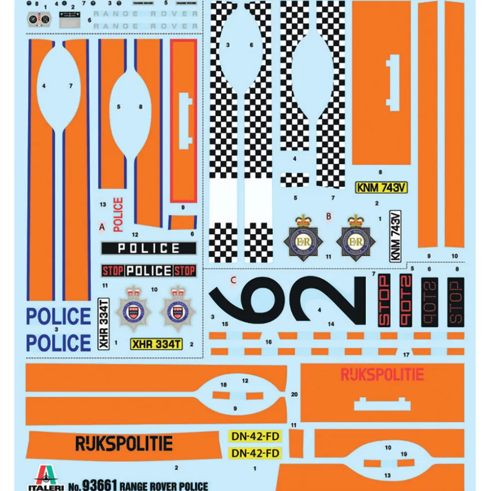 Range Rover Police 1/24 Kit Italeri (93661) 1:24 scale Plastic by Italeri
