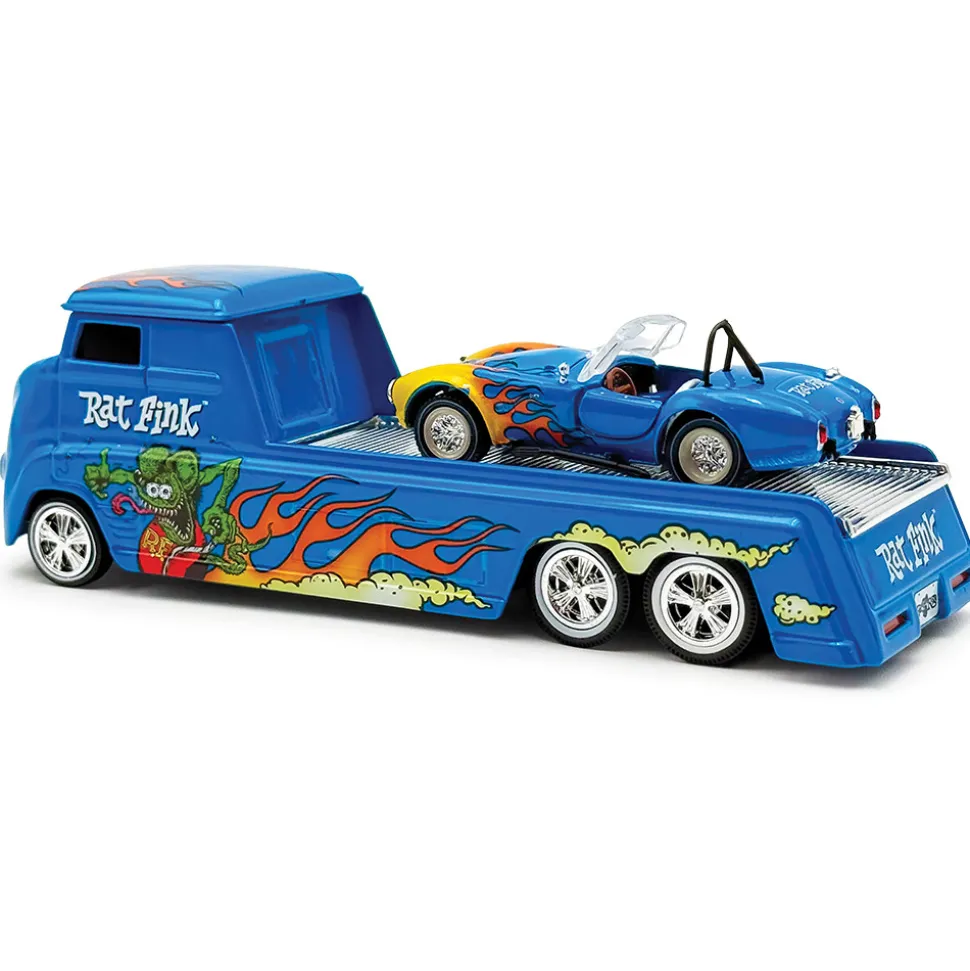 Rat Fink Hauler and Cobra Super Snake 1:64 Scale Diecast Model Car by Shelby Collectibles