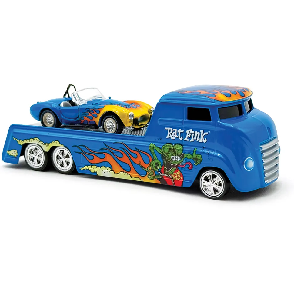 Rat Fink Hauler and Cobra Super Snake 1:64 Scale Diecast Model Car by Shelby Collectibles