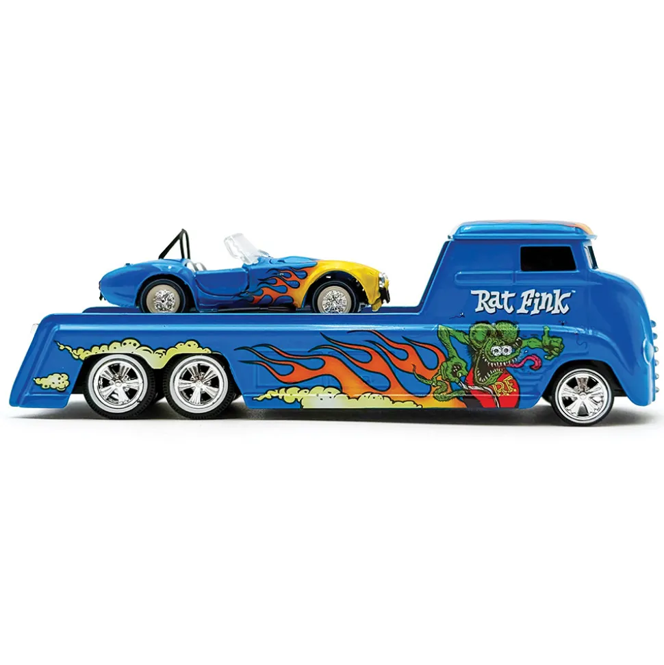 Rat Fink Hauler and Cobra Super Snake 1:64 Scale Diecast Model Car by Shelby Collectibles