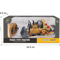 R/C 2.4 Ghz Remote Control Bulldozer w/Lights & Sound 1:24 Scale Remote Control Construction by New Capable