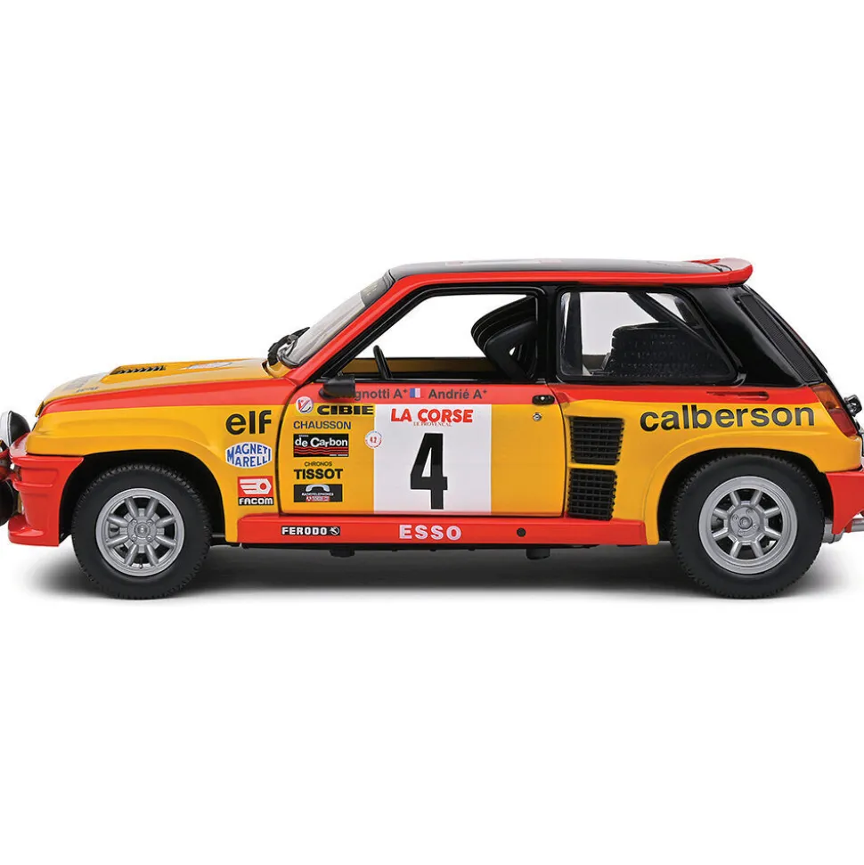 1980 Renault 5 Turbo Yellow #4 Ragnotti/Andrie Tour De Corse 1:18 Scale Diecast Model Car by Solido