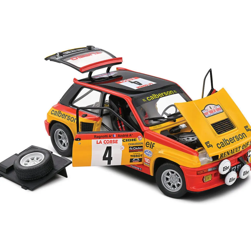 1980 Renault 5 Turbo Yellow #4 Ragnotti/Andrie Tour De Corse 1:18 Scale Diecast Model Car by Solido