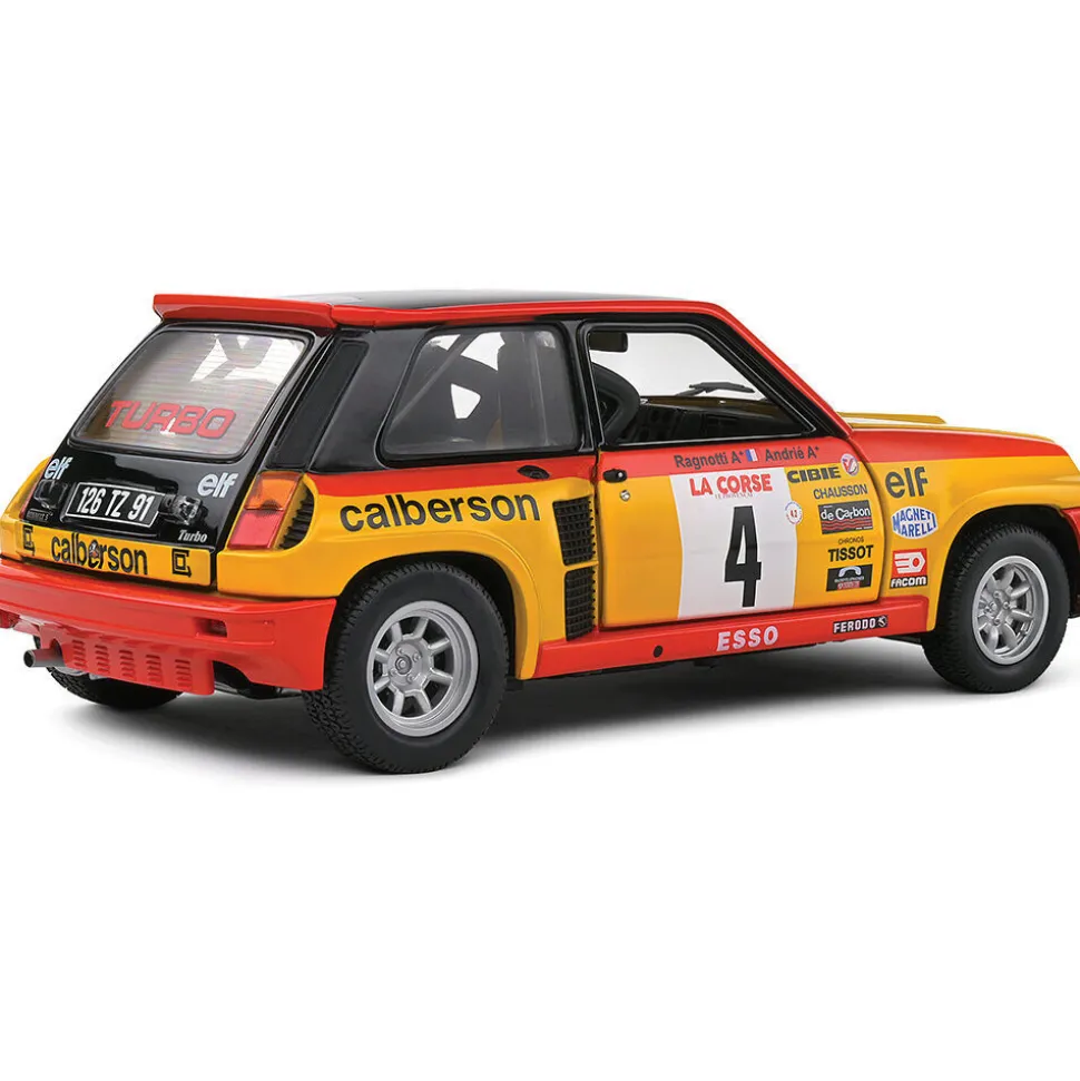 1980 Renault 5 Turbo Yellow #4 Ragnotti/Andrie Tour De Corse 1:18 Scale Diecast Model Car by Solido