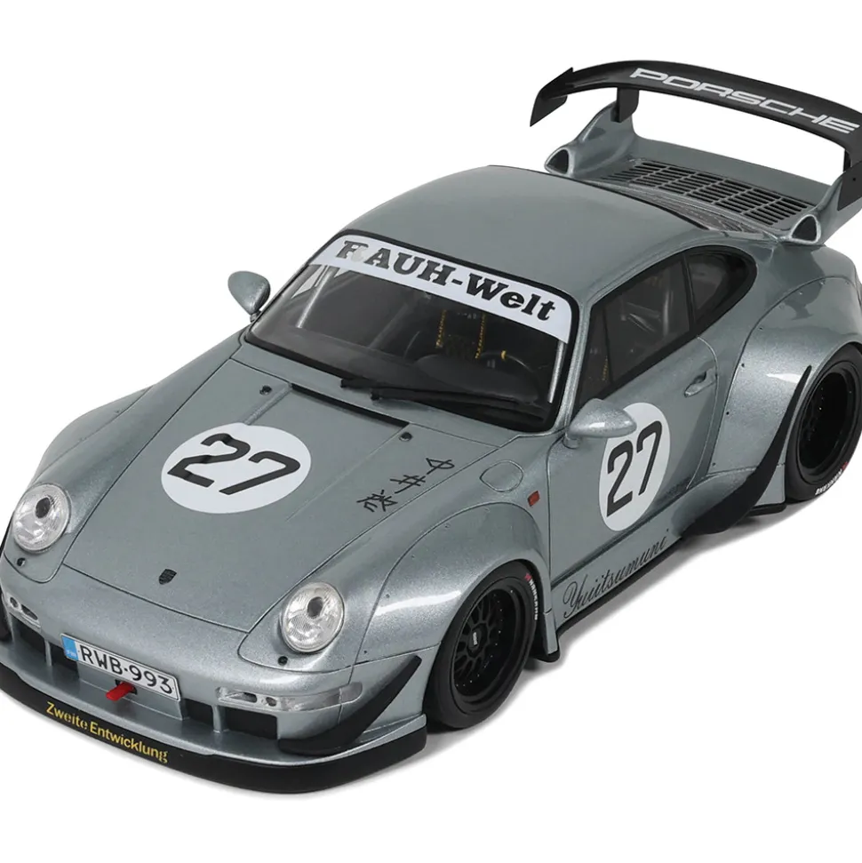 2024 RWB Porsche Yuiitsumuni - Silver 1:18 Scale Cast Resin Model Car by GT Spirit
