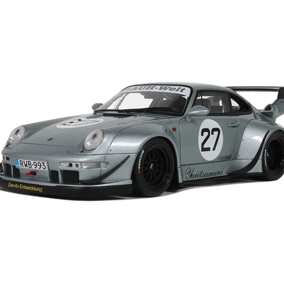 2024 RWB Porsche Yuiitsumuni - Silver 1:18 Scale Cast Resin Model Car by GT Spirit