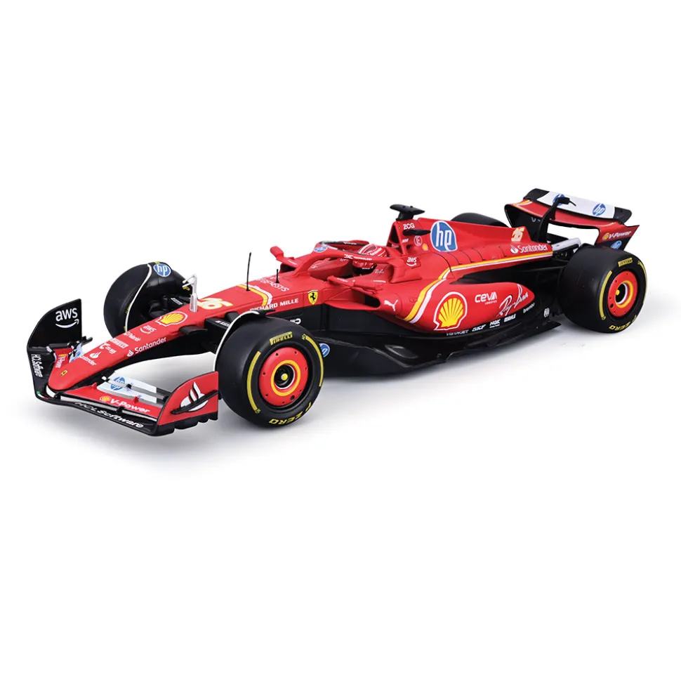 2024 SFR Ferrari Season Car - Leclerc #16 1:18 Scale Diecast Model Car by Bburago