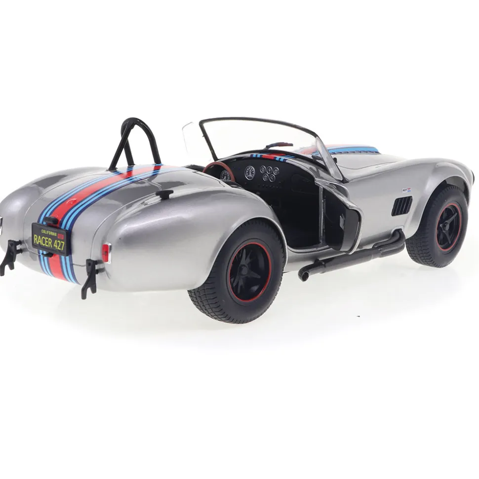 1965 Shelby Cobra 427 MkII Solido Works M - Racing Silver 1:18 Scale Diecast Model Car by Solido