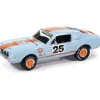 1967 Shelby GT-500 - Gulf Light Blue w/ Orange Stripe 1:64 Scale Diecast Model Car by Johnny Lightning