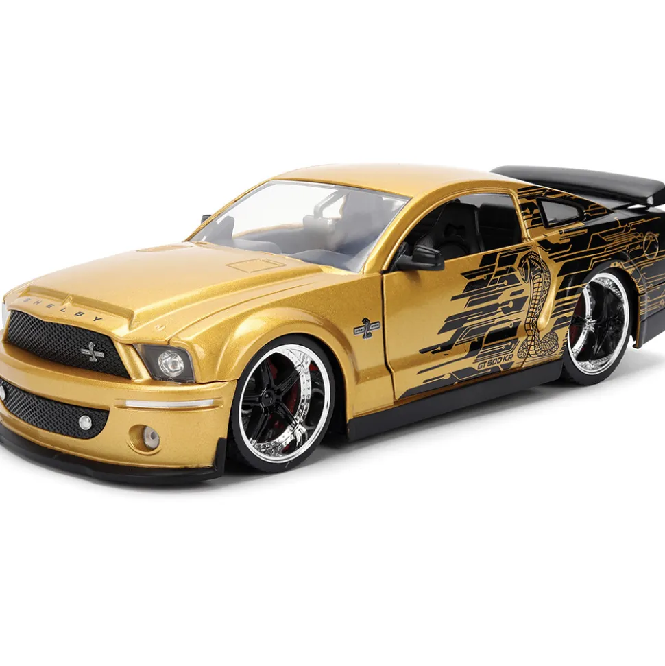 2008 Shelby Mustang G.T. 500KR - Gold Cobra 1:24 Scale Diecast Model Car by Jada Toys