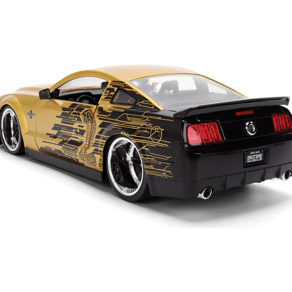 2008 Shelby Mustang G.T. 500KR - Gold Cobra 1:24 Scale Diecast Model Car by Jada Toys