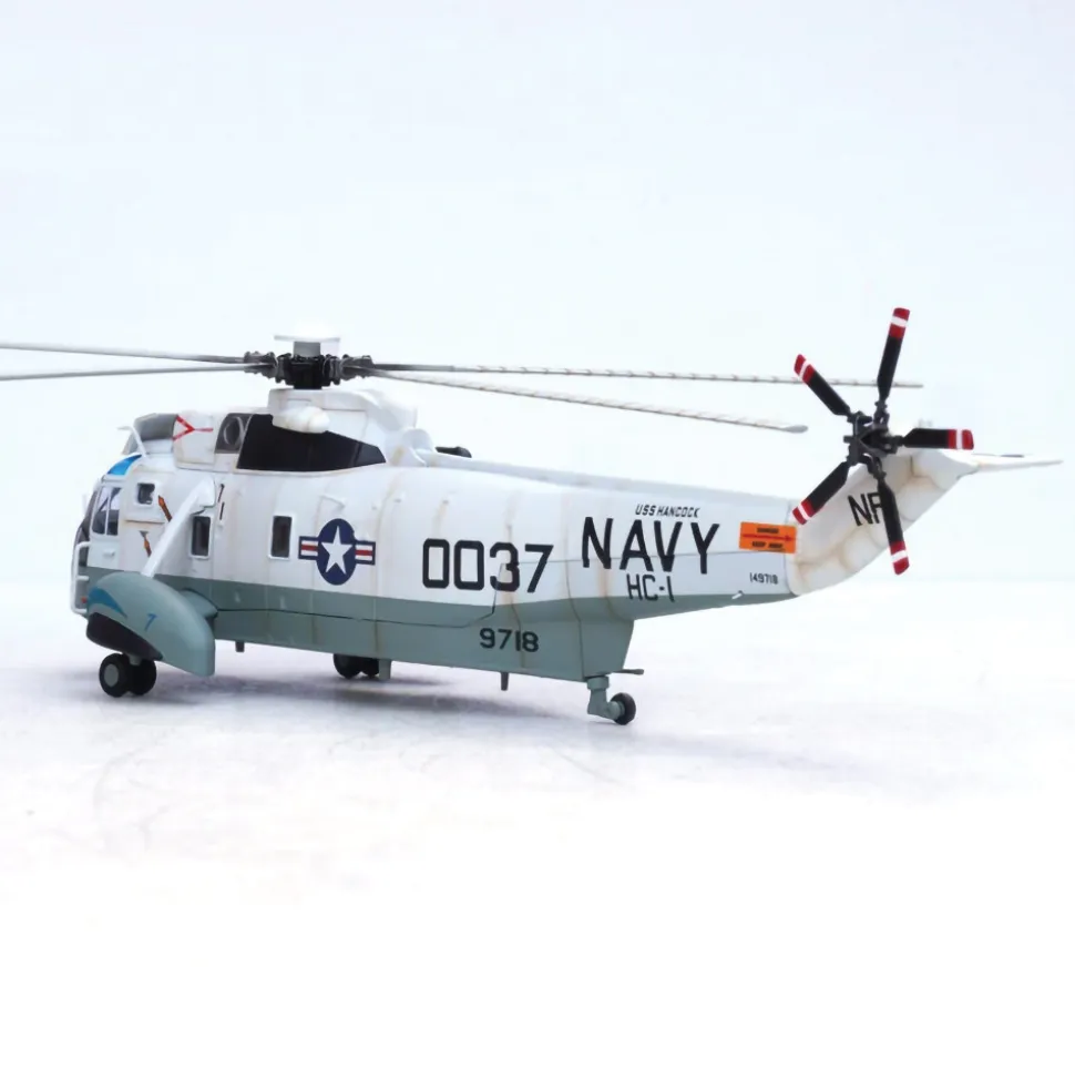 SH-3H Sea King Anti-Submarine Warfare Squadron 4 Black Knights Carrier Air Wing 15, USS Carl Vinson 1:72 Scale Diecast Metal Replica by Legion