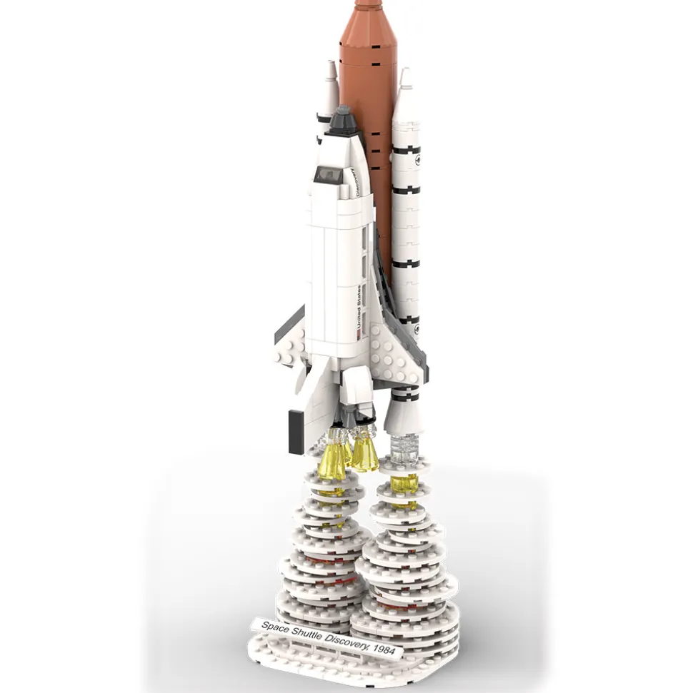 Space Shuttle Discovery Building Block Model - 353 Pieces Building Brick Set by Atom Brick Company