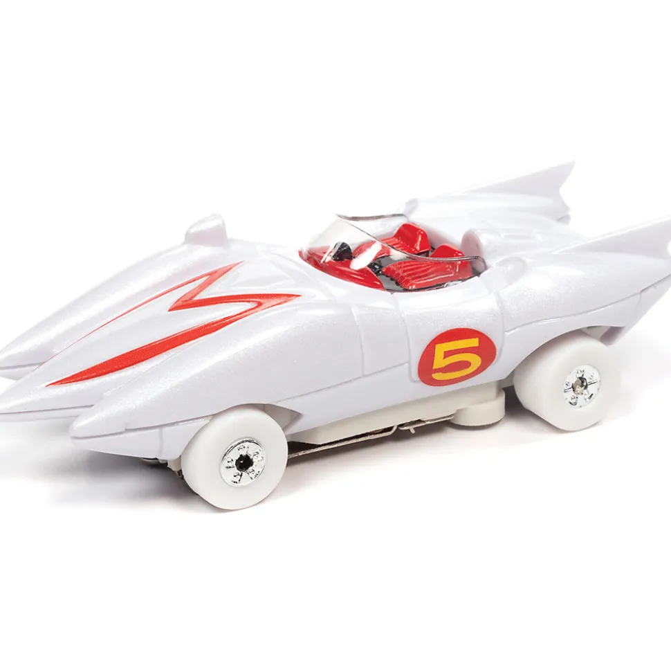 Speed Racer Mach 5 Mania Slot Car Race Set w/Mach 5 & Shooting Star 1:64 Scale Electric Race Set by Auto World