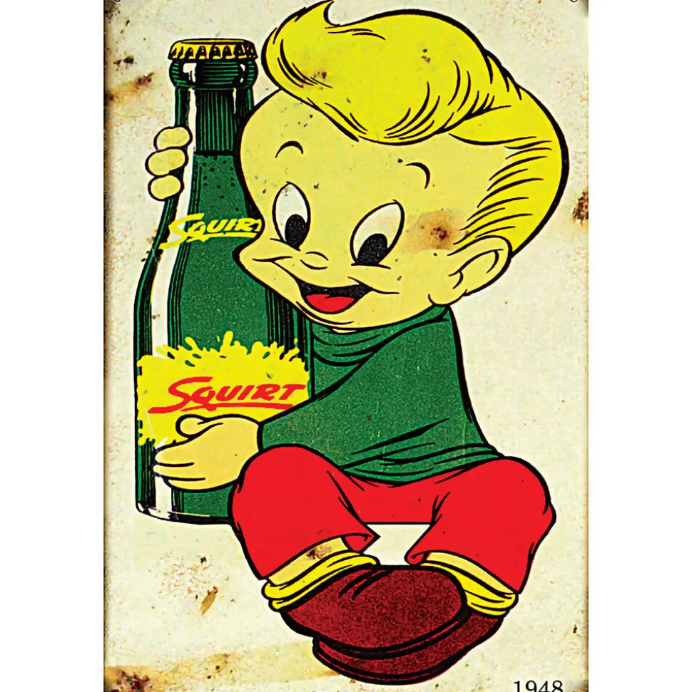 Squirt Beverage Nostalgic Reproduction Metal Sign by Reedyville Goods