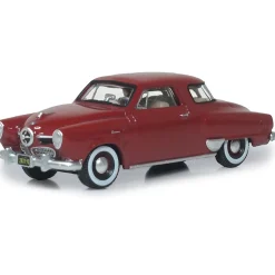 1950 Studebaker Champion Starlight Coupe - Commanche Red 1:87 Scale Diecast Model Car by Oxford Diecast