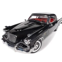 1957 Studebaker Gold Hawk MCACN - Midnight Black 1:18 Scale Diecast Model Car by Auto World